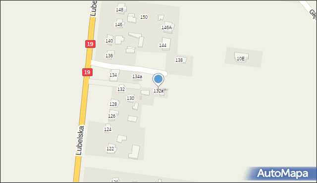Niemce, Lubelska, 132a, mapa Niemce