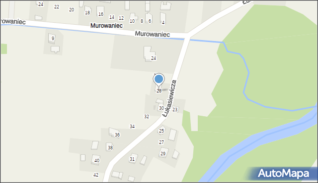 Niżna Łąka, Łukasiewicza Ignacego, 28, mapa Niżna Łąka