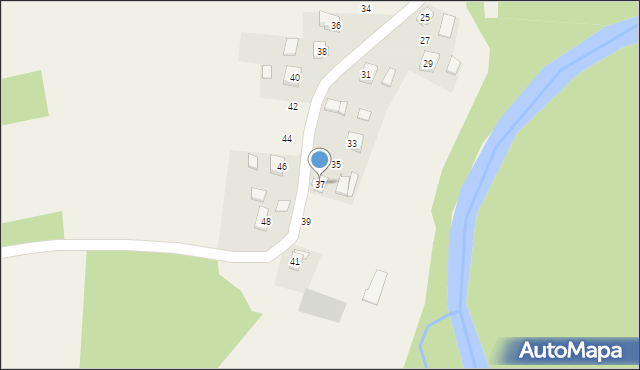 Niżna Łąka, Łukasiewicza Ignacego, 37, mapa Niżna Łąka