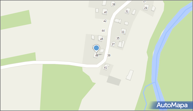 Niżna Łąka, Łukasiewicza Ignacego, 48, mapa Niżna Łąka