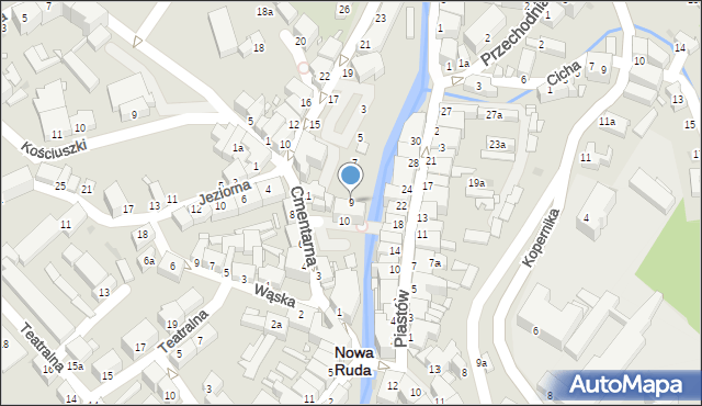 Nowa Ruda, Łukowa, 9, mapa Nowa Ruda