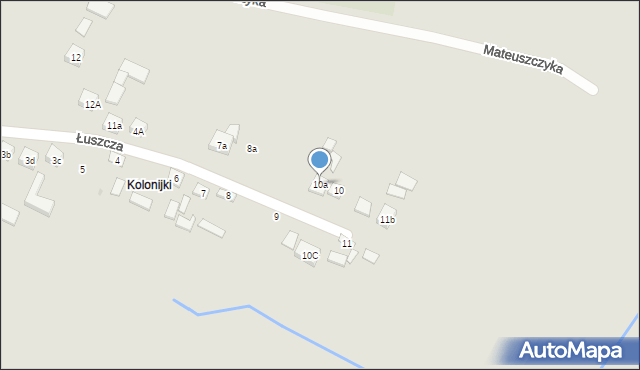 Nowa Słupia, Łuszcza, dr., 10a, mapa Nowa Słupia