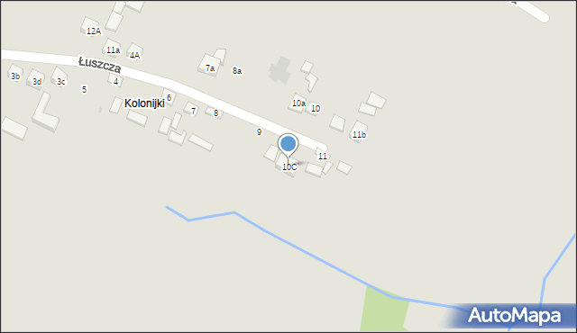 Nowa Słupia, Łuszcza, dr., 10C, mapa Nowa Słupia