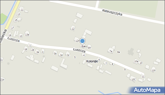 Nowa Słupia, Łuszcza, dr., 12B, mapa Nowa Słupia
