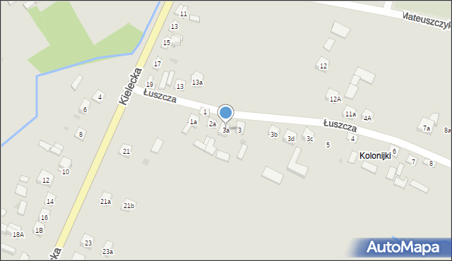 Nowa Słupia, Łuszcza, dr., 3a, mapa Nowa Słupia