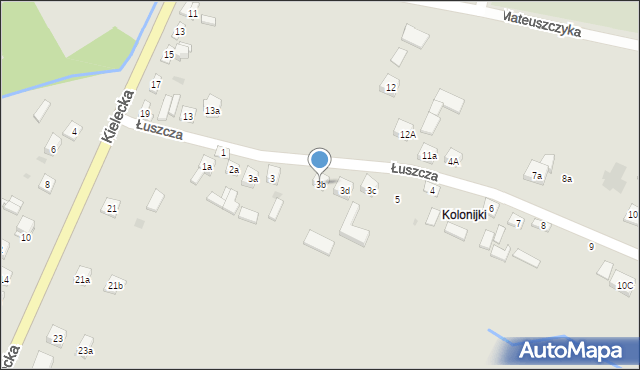 Nowa Słupia, Łuszcza, dr., 3b, mapa Nowa Słupia