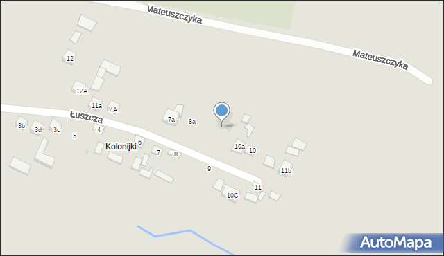 Nowa Słupia, Łuszcza, dr., 9a, mapa Nowa Słupia