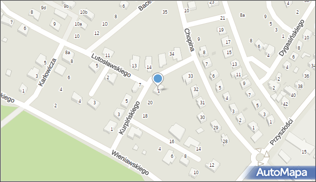 Nowa Sól, Lutosławskiego Witolda, 1, mapa Nowa Sól