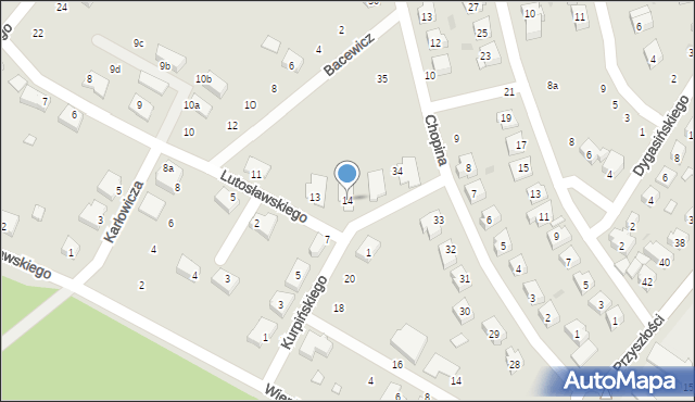 Nowa Sól, Lutosławskiego Witolda, 14, mapa Nowa Sól