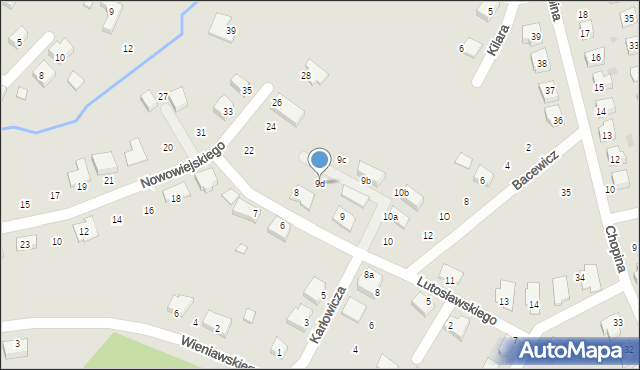 Nowa Sól, Lutosławskiego Witolda, 9d, mapa Nowa Sól