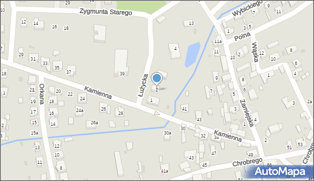 Nowa Sól, Łużycka, 2, mapa Nowa Sól
