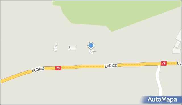 Nowy Korczyn, Lubicz, 1a, mapa Nowy Korczyn