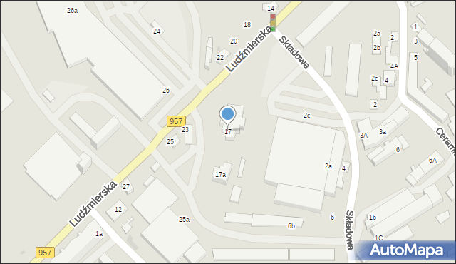 Nowy Targ, Ludźmierska, 17, mapa Nowego Targu