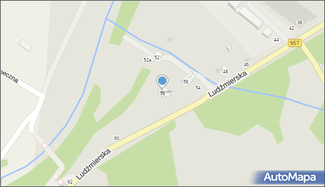 Nowy Targ, Ludźmierska, 58, mapa Nowego Targu