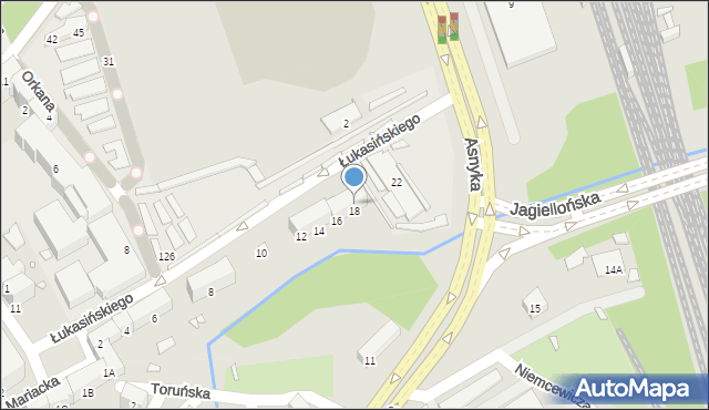 Nysa, Łukasińskiego Waleriana, mjr., 20, mapa Nysy
