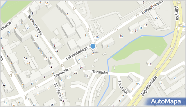 Nysa, Łukasińskiego Waleriana, mjr., 6, mapa Nysy