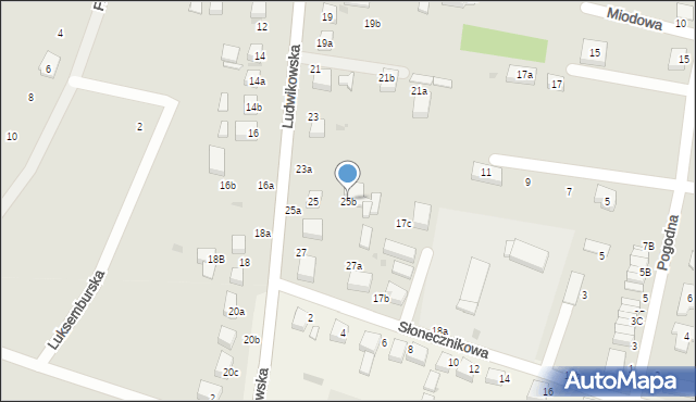 Oleśnica, Ludwikowska, 25b, mapa Oleśnica