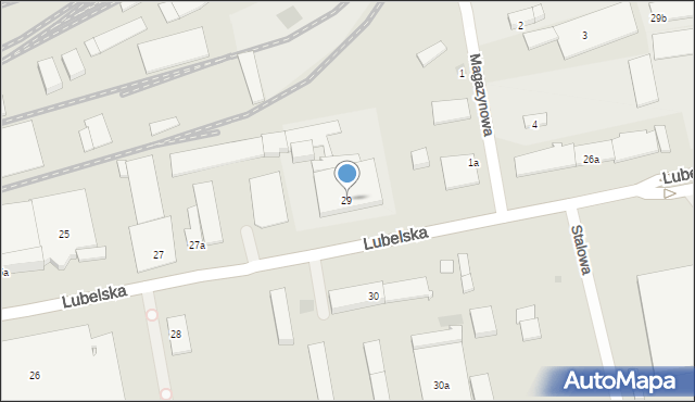 Olsztyn, Lubelska, 29, mapa Olsztyna