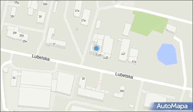 Olsztyn, Lubelska, 41c, mapa Olsztyna