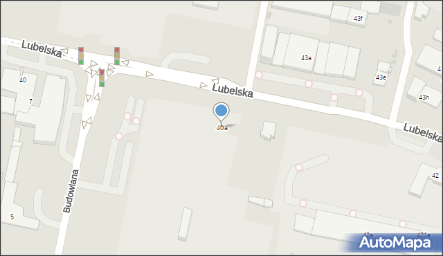 Olsztyn, Lubelska, 40a, mapa Olsztyna