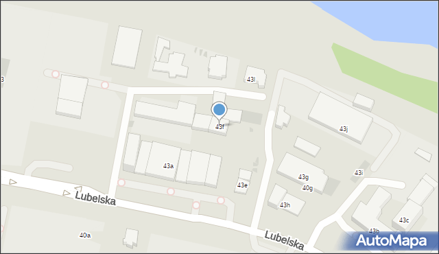 Olsztyn, Lubelska, 43f, mapa Olsztyna