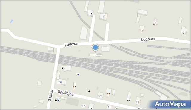 Opatówek, Ludowa, 2, mapa Opatówek