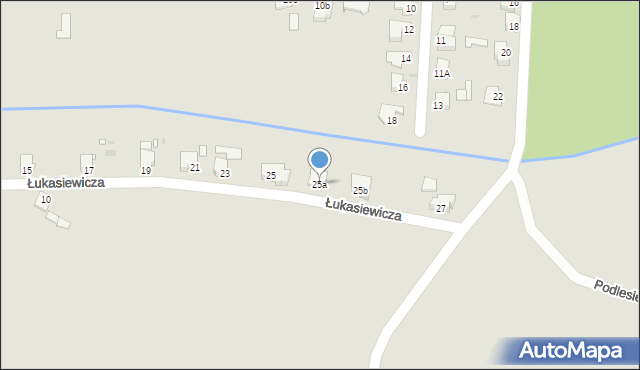 Opole, Łukasiewicza Ignacego, 25a, mapa Opola