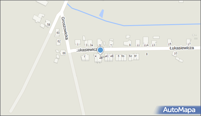 Opole, Łukasiewicza Ignacego, 4B, mapa Opola