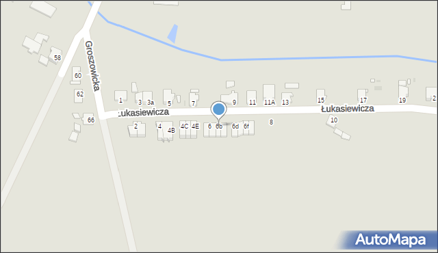 Opole, Łukasiewicza Ignacego, 6b, mapa Opola