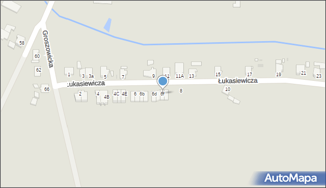 Opole, Łukasiewicza Ignacego, 6f, mapa Opola