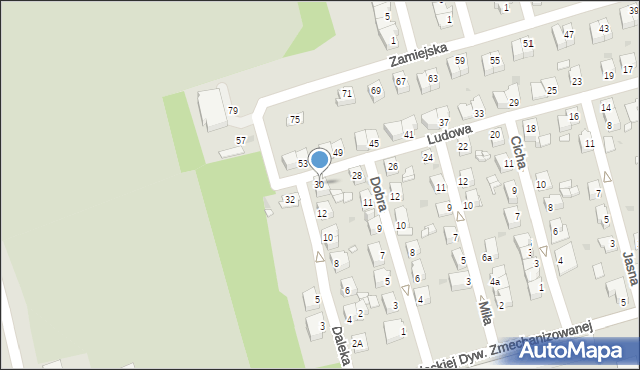 Opole, Ludowa, 30, mapa Opola