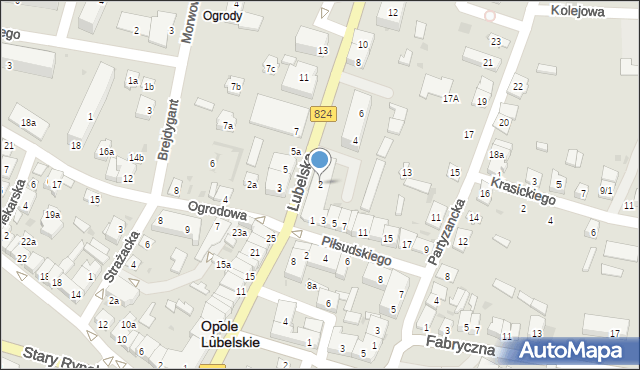 Opole Lubelskie, Lubelska, 2, mapa Opole Lubelskie