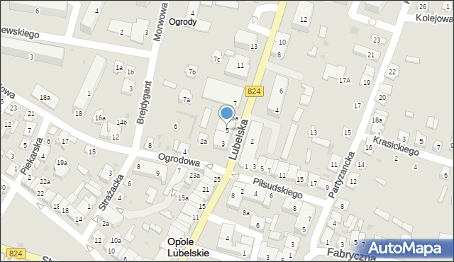 Opole Lubelskie, Lubelska, 5, mapa Opole Lubelskie