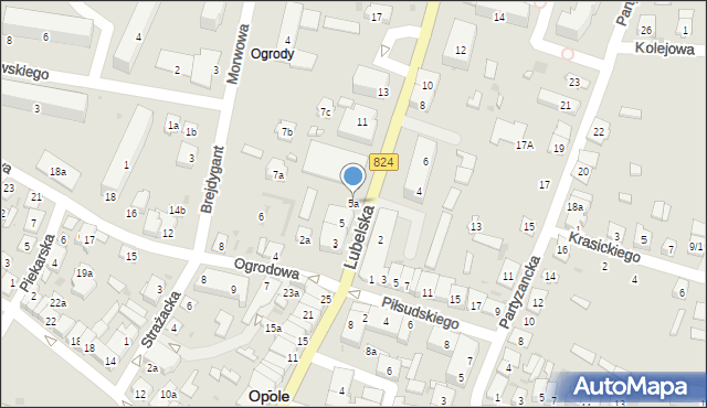 Opole Lubelskie, Lubelska, 5a, mapa Opole Lubelskie