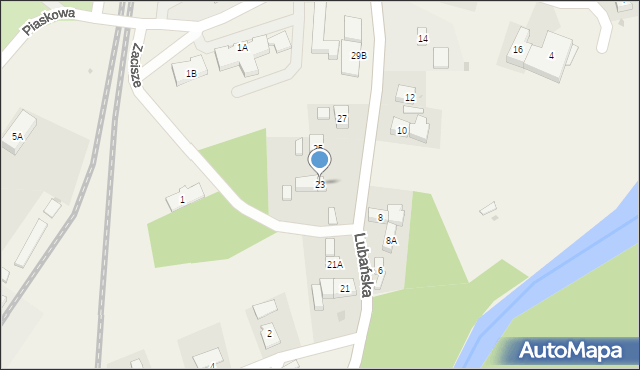 Osiecznica, Lubańska, 23, mapa Osiecznica