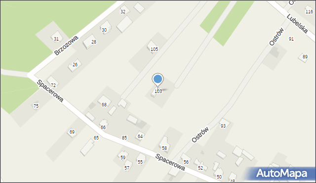Ostrów, Lubelska, 103, mapa Ostrów