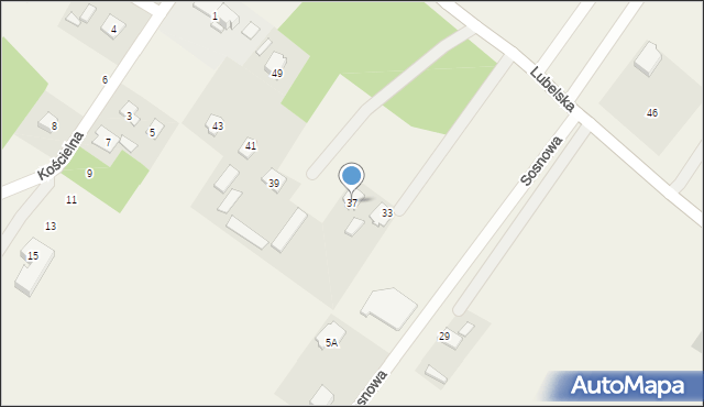 Ostrów, Lubelska, 37, mapa Ostrów