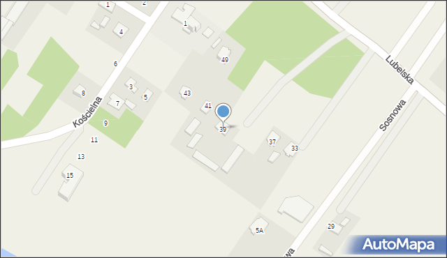 Ostrów, Lubelska, 39, mapa Ostrów