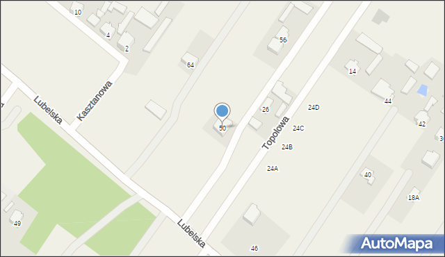 Ostrów, Lubelska, 50, mapa Ostrów