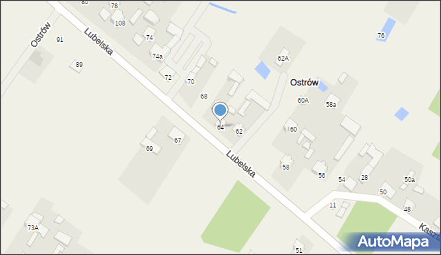 Ostrów, Lubelska, 90, mapa Ostrów