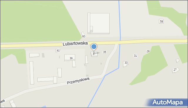 Ostrów Lubelski, Lubartowska, 37, mapa Ostrów Lubelski