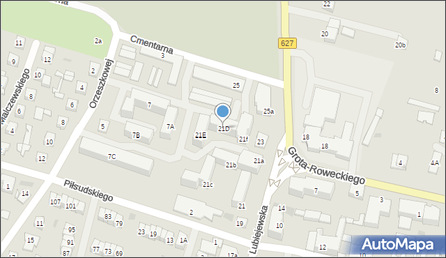 Ostrów Mazowiecka, Lubiejewska, 21D, mapa Ostrów Mazowiecka