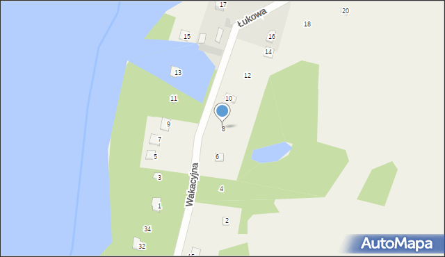 Ostrykół Dworski, Łukowa, 8, mapa Ostrykół Dworski