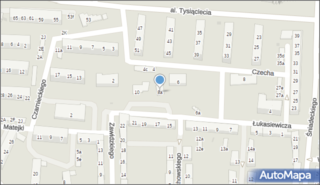 Oświęcim, Łukasiewicza Ignacego, 8a, mapa Oświęcimia