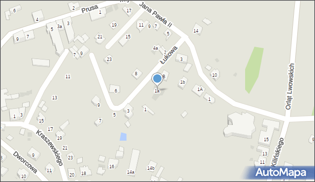 Oświęcim, Łukowa, 1a, mapa Oświęcimia