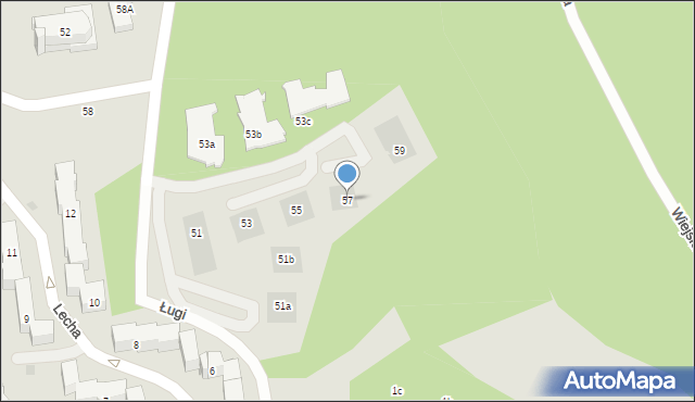 Otwock, Ługi, 57, mapa Otwock