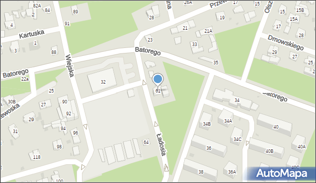 Otwock, Ługi, 61, mapa Otwock