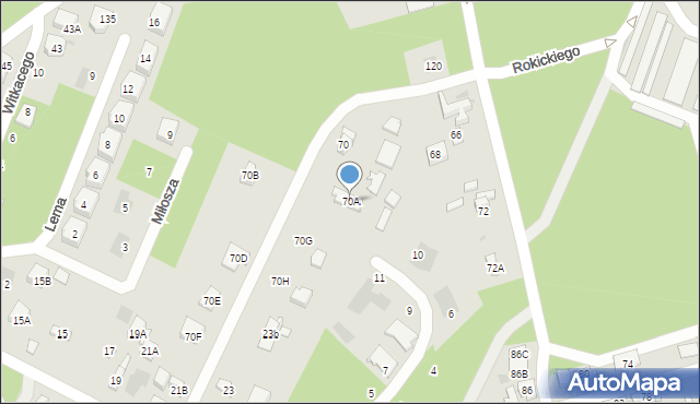 Otwock, Ługi, 70A, mapa Otwock