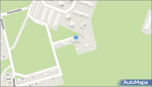 Otwock, Ługi, 73A, mapa Otwock