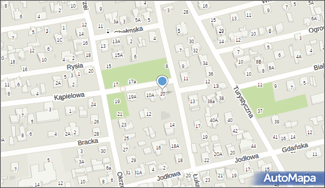 Otwock, Łukasińskiego Waleriana, mjr., 10, mapa Otwock